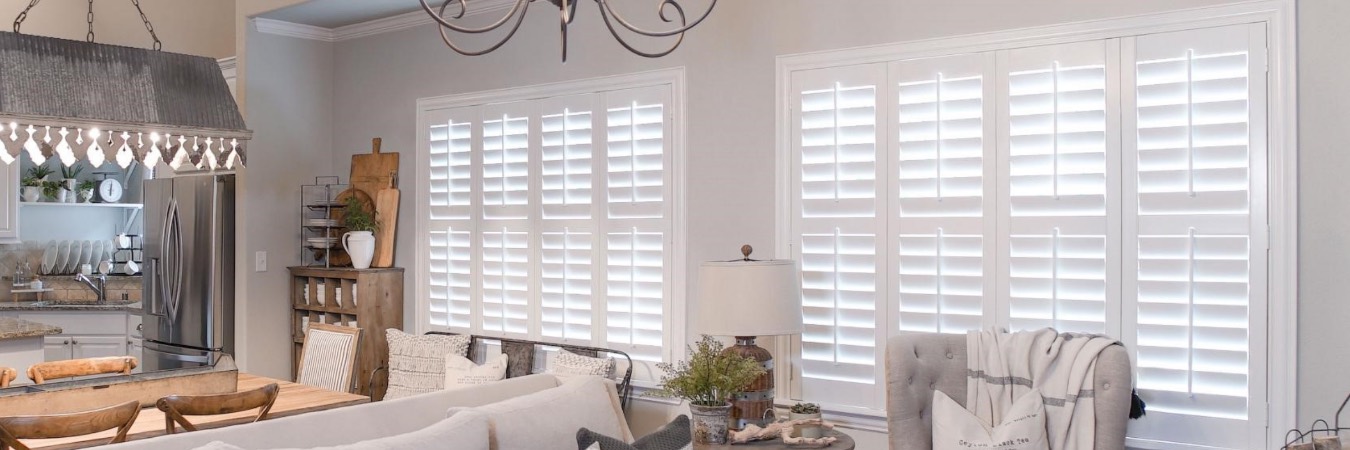 Plantation shutters in Newark kitchen