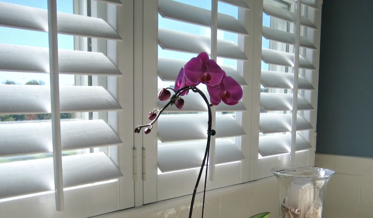 Plantation shutters are manufactured with recyclable wood substitutes. Faux wood plantation shutters in New Brunswick