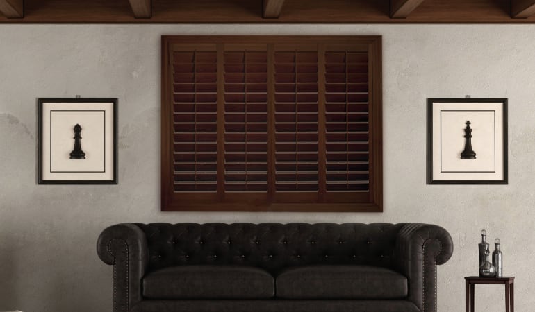 Timberland shutters in a den