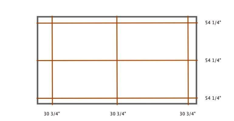 New Brunswick indoor shutter measurement diagram