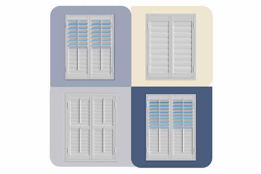 Use the Shutter Designer to see how Polywood shutters look with your New Brunswick home's wall colors. Four images of Polywood shutters from the Shutter Designer